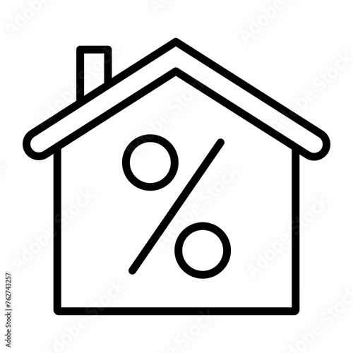Discount Line Icon