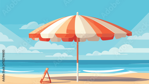 Beach umbrella vector illustration flat vector illu