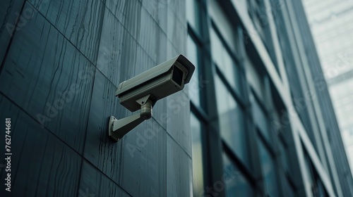 Closed circuit camera on a building for security