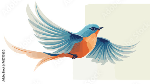 Beautiful bird. Vector illustration flat vector ill © iclute