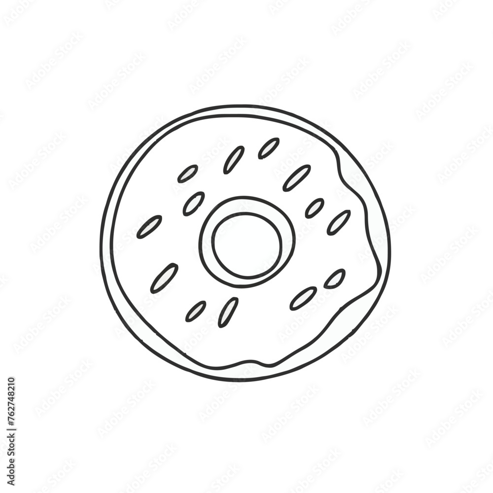 a drawing of a donuit a drawing of a donuit