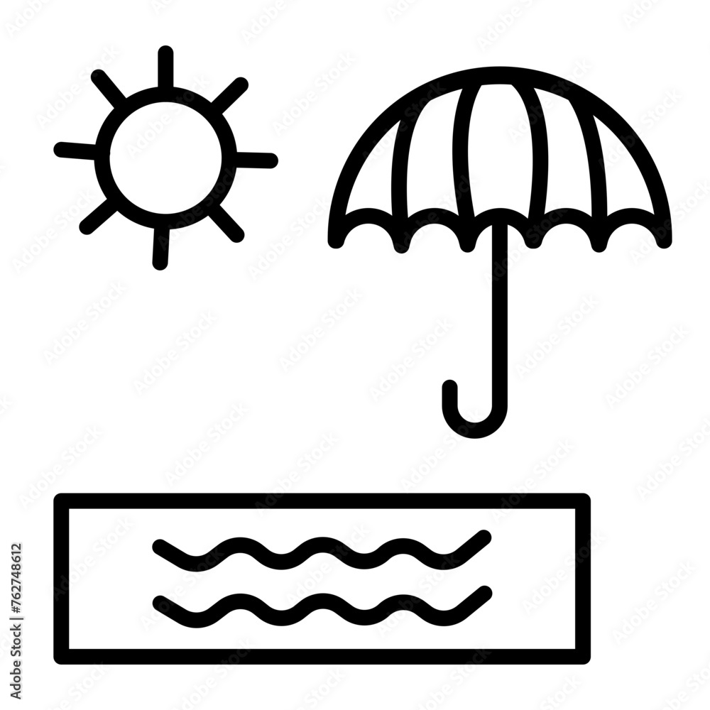 Beach Line Icon Beach Line Icon