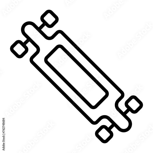 Longboard Line Icon