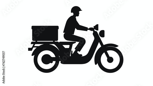 Bike delivery glyph icon vector. bike delivery sign