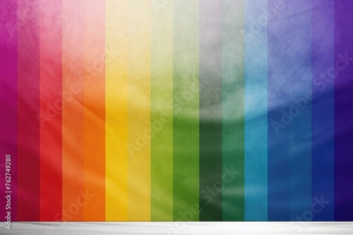 Creative use of LGBT flag colors in a negative space art. LGBT Pride Flag Negative Space Concept