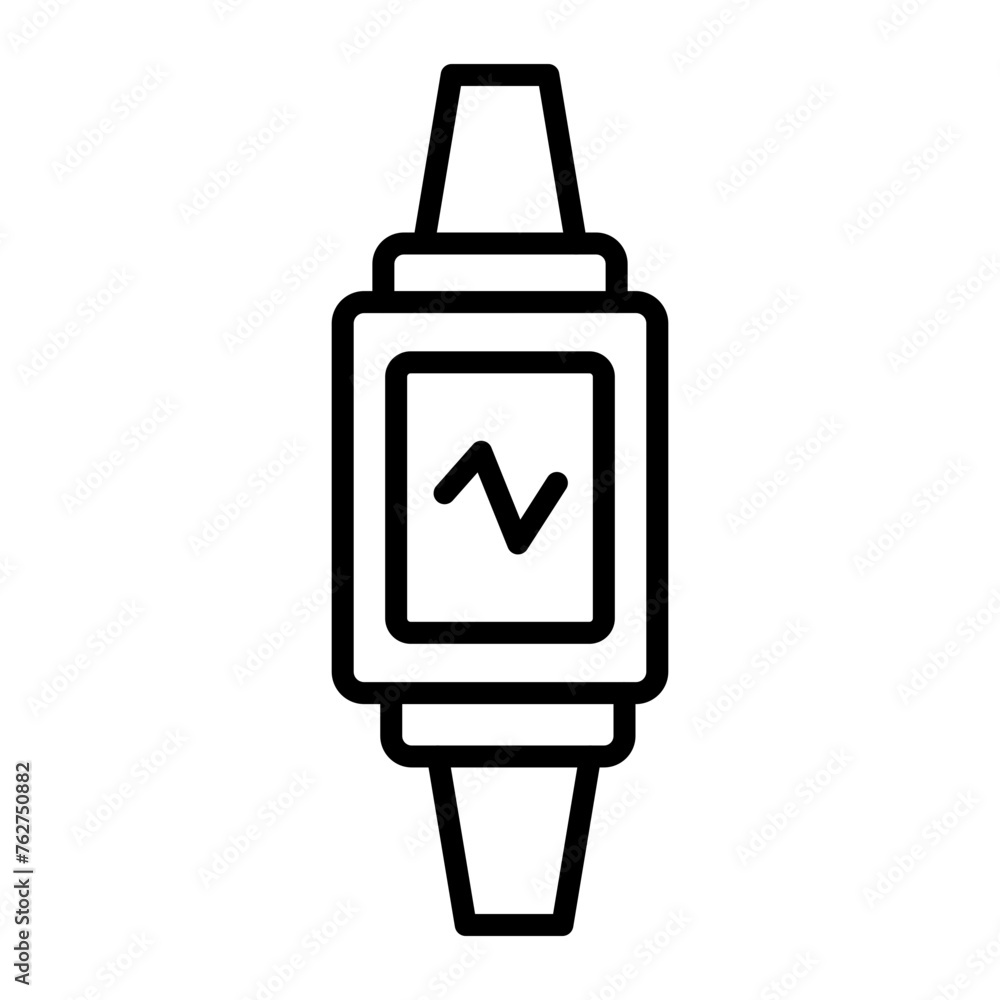 Fitness Watch Line Icon Fitness Watch Line Icon