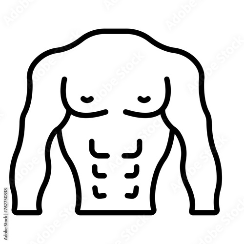 Body Builder Line Icon
