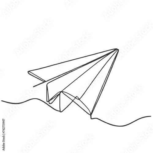 Adobe Illustrator Artwork of a paper airplane with a drawing of a paper airplane on it.