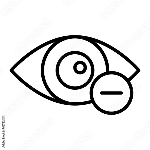 Myopia Line Icon