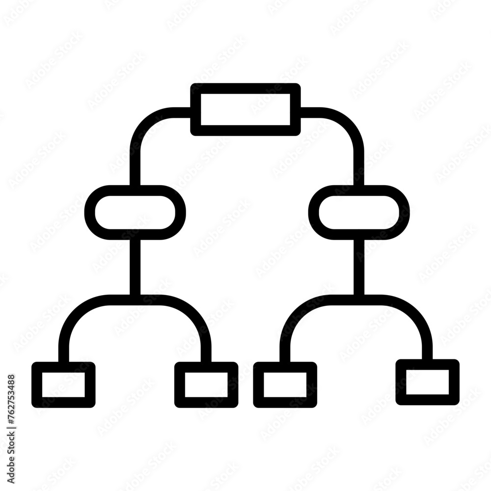 Flowchart Line Icon Flowchart Line Icon