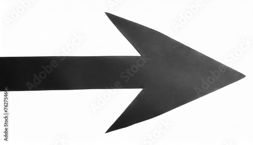 black arrow straight left isolated on white background