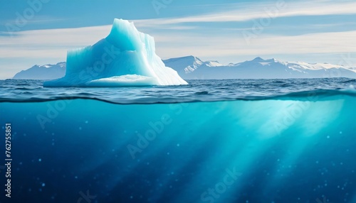 iceberg underwater illustration concept backdrop game background character placement