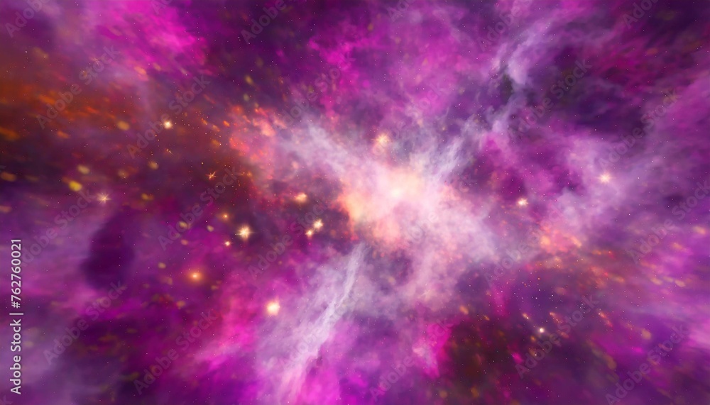 bright purple cosmic background with nebula and stardust