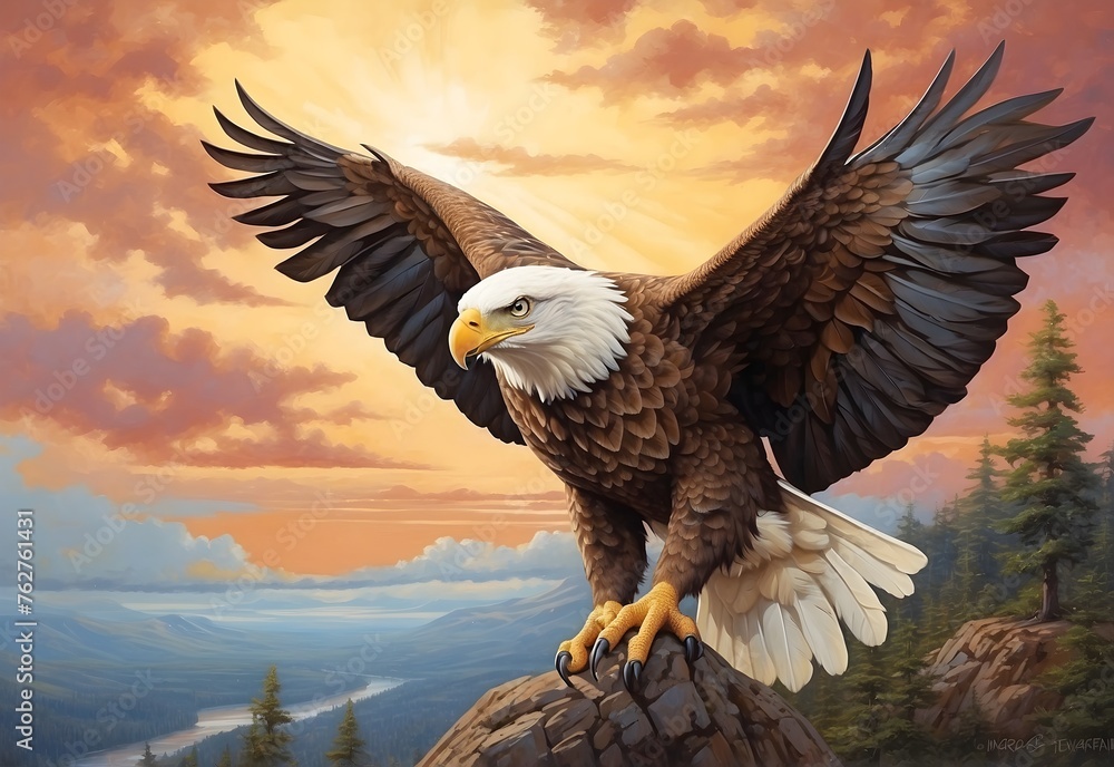 Soaring eagle, generative AI Soaring eagle, generative AI