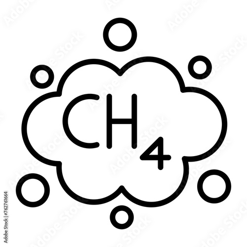 Methane Line Icon