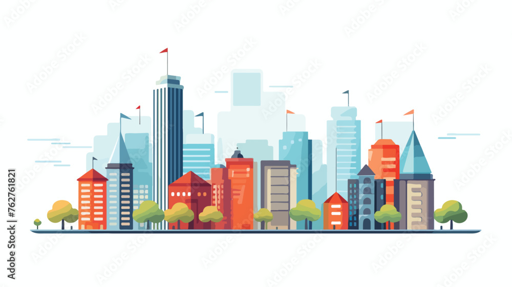 Buildings city scape isolated icon vector illustrat