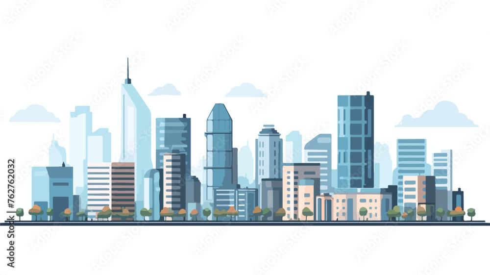 Fototapeta premium Buildings city scape isolated icon vector illustrat