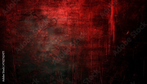 dark grunge background with scratches scary red dark walls concrete cement texture for background