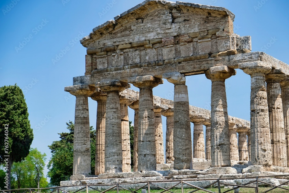 The Temple of Athena, is an ancient Greek temple in Paestum, Italy. It is one of the three temples that stand in the archaeological park of Paestum, which was once the ancient Greek city of Poseidonia