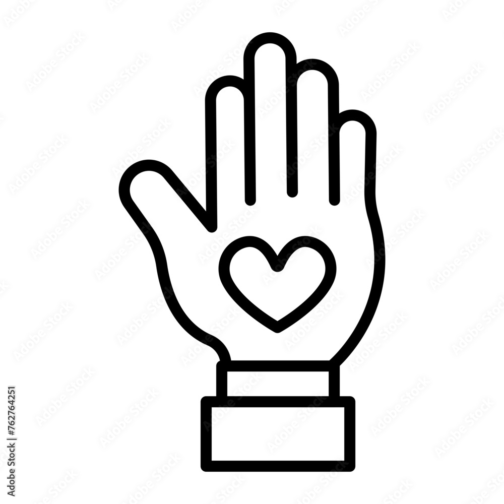 Obraz premium Kindness Line Icon