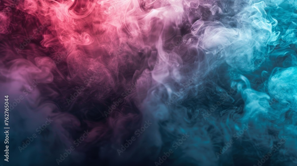 Dynamic Blue, Red, and Pink Smoke Background