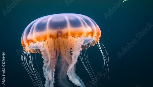 A Jellyfish With Tentacles That Shine In The Water Upscaled 11 © Umaira