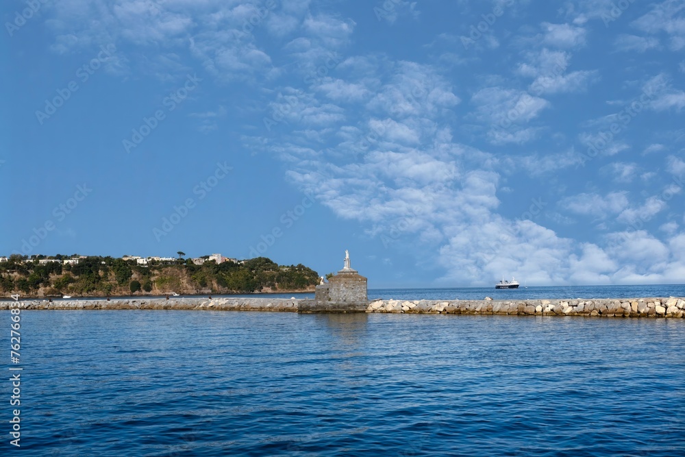 The entrance to the port of the beautiful and characteristic island of Procida (Naples)