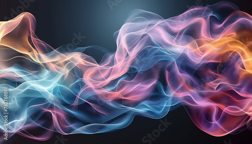 Glimmering Galaxy: Abstract Wavery Illustration Series 198