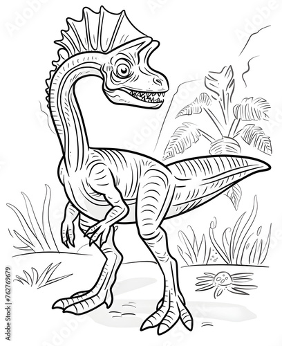 hand drawn vector illustration of a dinosaur Ai generative 