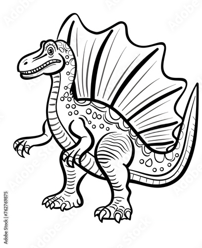 hand drawn vector illustration of a dinosaur Ai generative 
