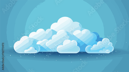 Cloud computing icon flat vector illustration isola