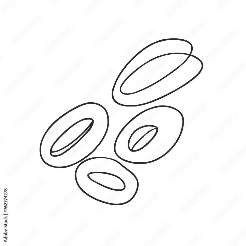 a drawing of a coffee beans a drawing of a coffee beans