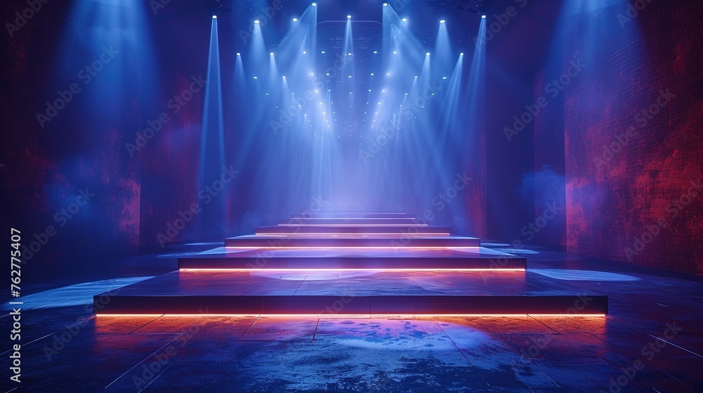 Modern dance stage light background with spotlight illuminated for ...