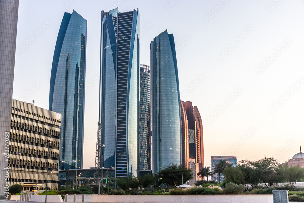 Skyscrapers in Abu Dhabi, United Arab Emirates. Skyscrapers in Abu Dhabi, United Arab Emirates.