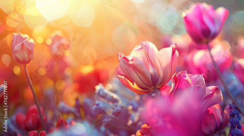 sunlit spring floral splendor