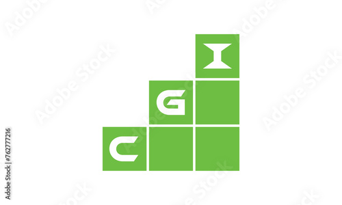 CGI initial letter financial logo design vector template. economics, growth, meter, range, profit, loan, graph, finance, benefits, economic, increase, arrow up, grade, grew up, topper, company, scale