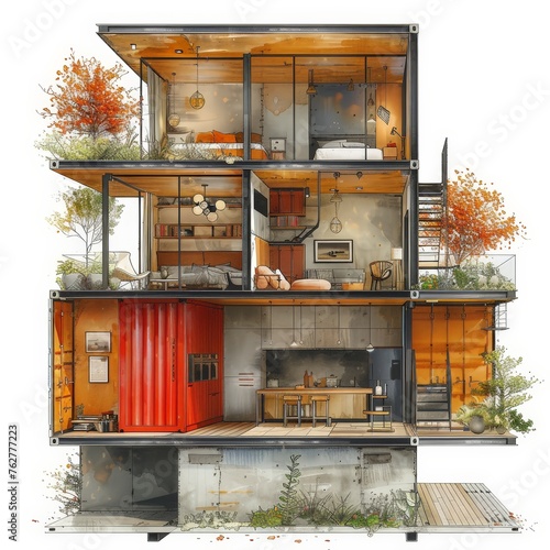 Architecture project 3D ren...
