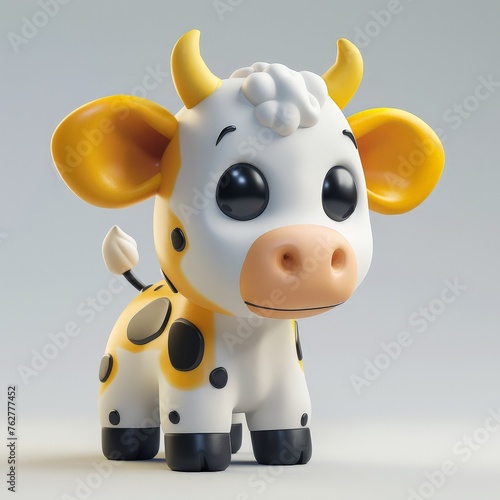 Funny looking cow illustrat...
