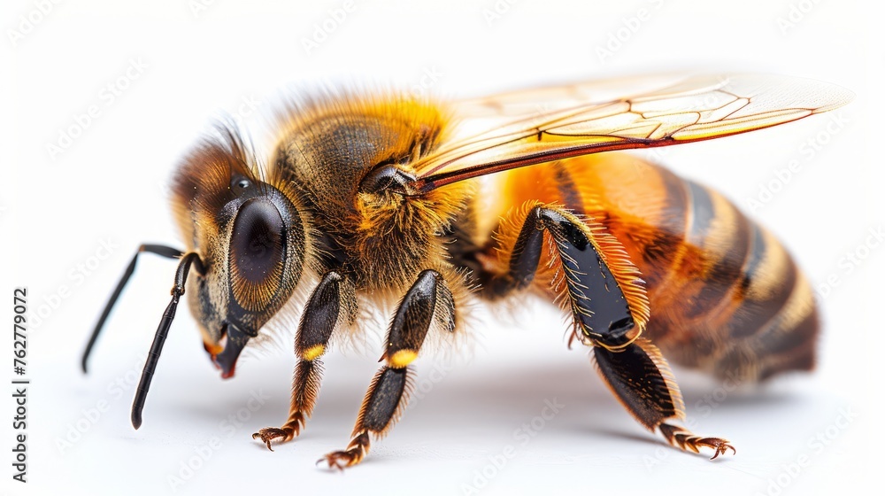Close-up of a bumblebee or a bee - obrazy, fototapety, plakaty 