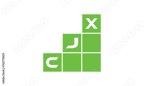 CJX initial letter financial logo design vector template. economics, growth, meter, range, profit, loan, graph, finance, benefits, economic, increase, arrow up, grade, grew up, topper, company, scale