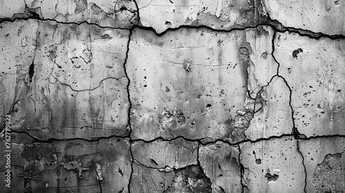 texture of a rough rough concrete wall with cracks for abstract backgrounds photo