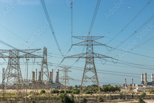 View of a power plant in Dubai, United Arab Emirates.