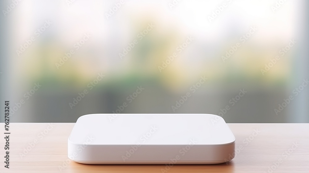 Phone charger white color on the table.
Phone charger white color on the table.