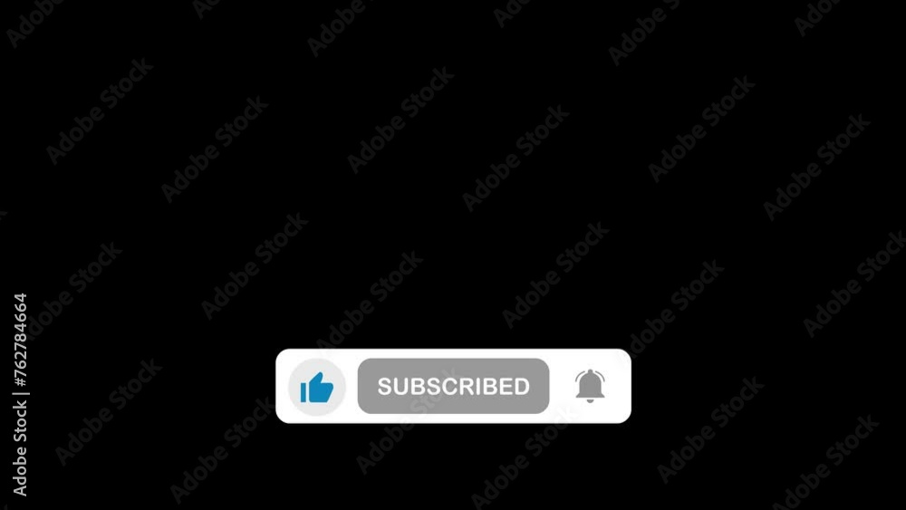 bottom center Pop up animation subscribe, like and bell button with transparent screen in simple style bottom center Pop up animation subscribe, like and bell button with transparent screen in simple style
