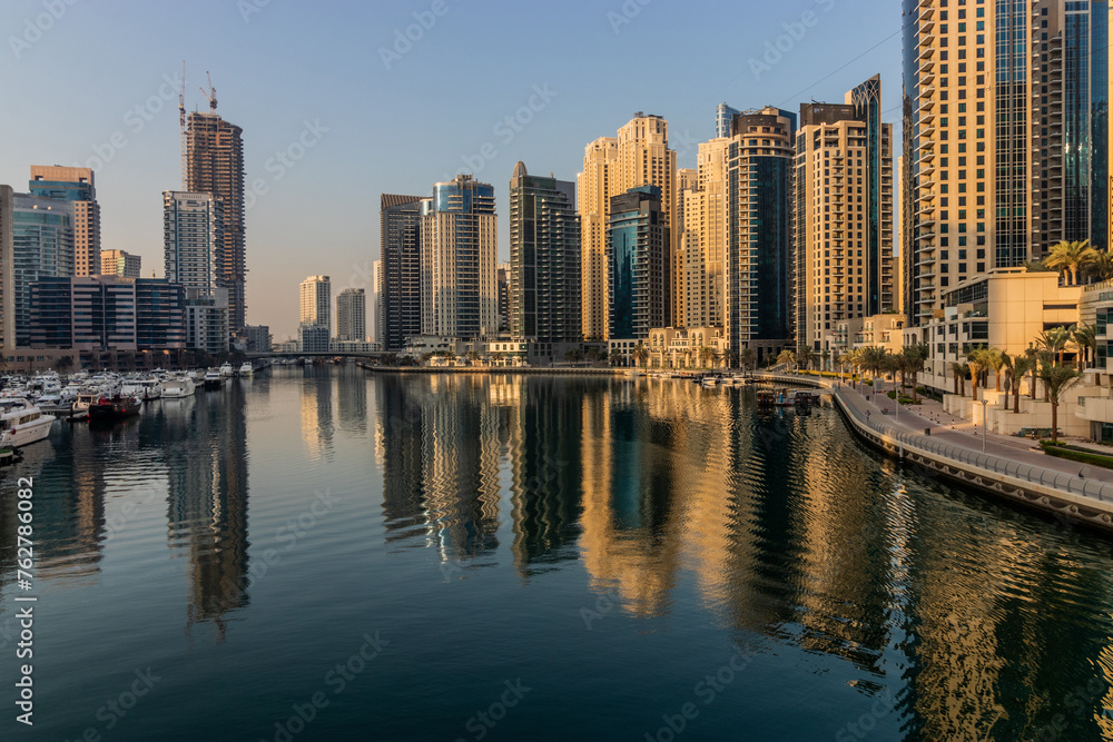 View of Dubai Marina, United Arab Emirates.