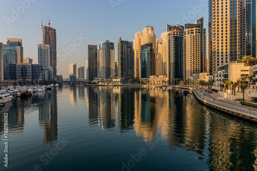 View of Dubai Marina  United Arab Emirates.