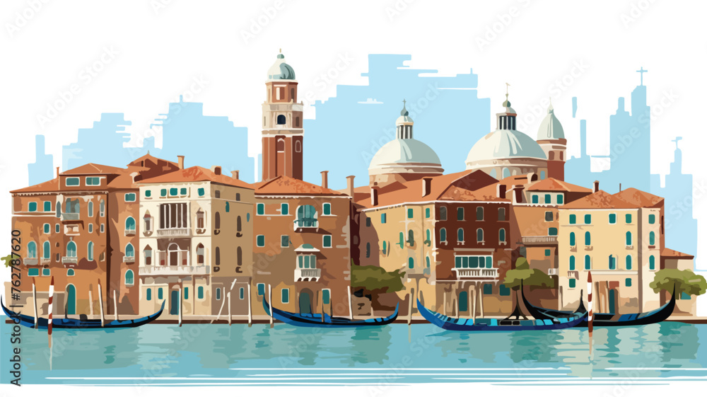 DRAWING OF HISTORICAL BUILDINGS OF VENICE ANCIENT I
