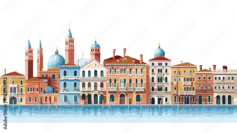 DRAWING OF HISTORICAL BUILDINGS OF VENICE ANCIENT I