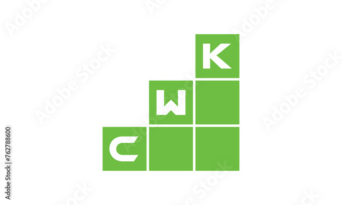 CWK initial letter financial logo design vector template. economics, growth, meter, range, profit, loan, graph, finance, benefits, economic, increase, arrow up, grade, grew up, topper, company, scale