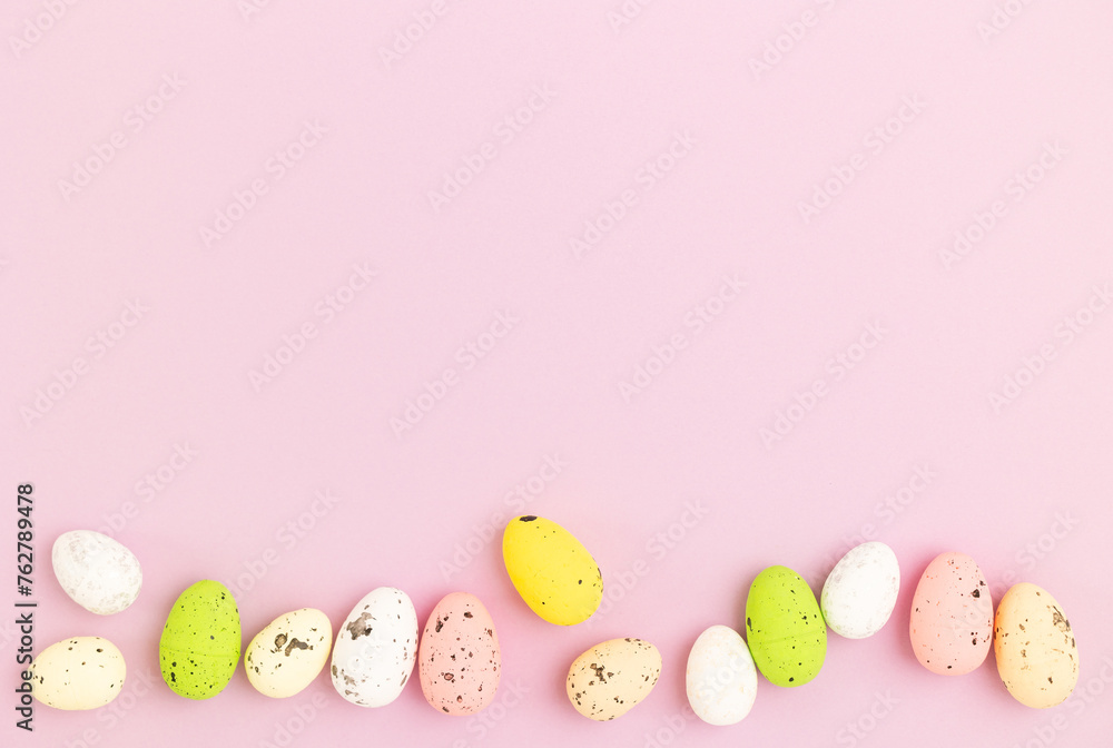 Easter background with easter eggs